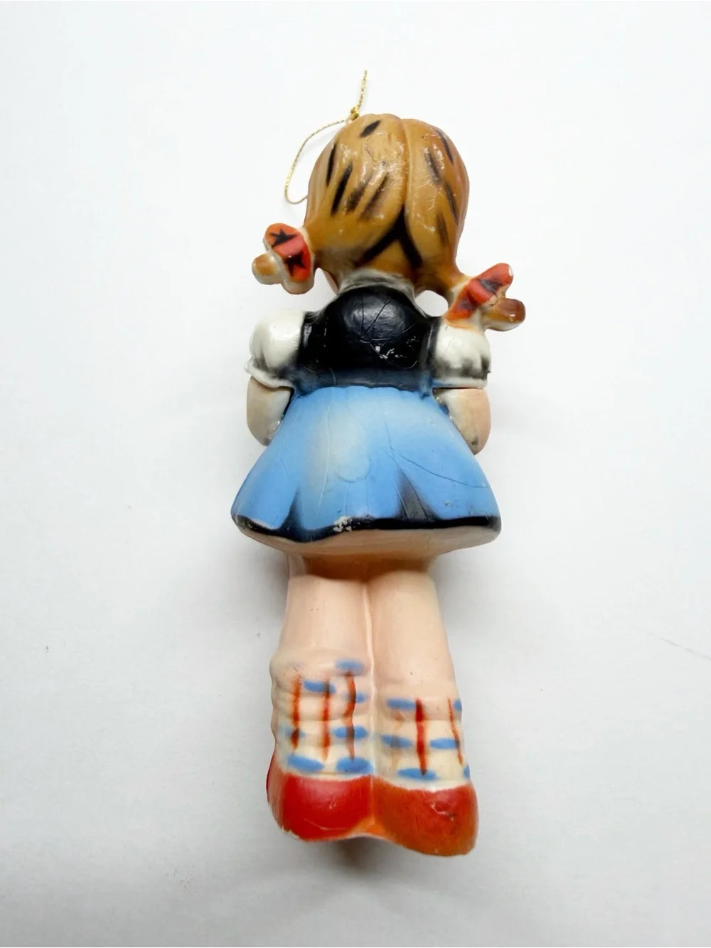 Vintage Ceramic Boy Girl Christmas Ornaments